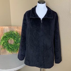 Jones New York Black Wool blend Zip up Jacket